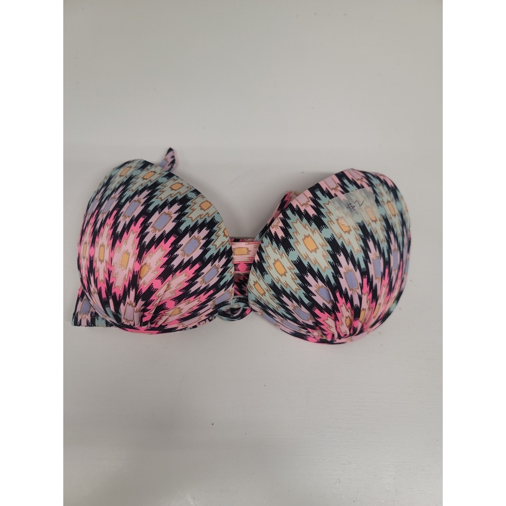 Victoria's Secret Swimwear Bikini‎ Top Strapless Tie Back 34B Multicolor